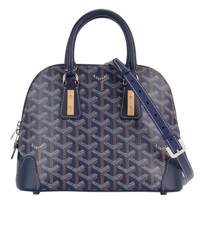 Mini Vendome, &pound;2,750, Handbags, Navy, Canvas, Front view